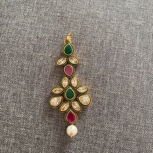 Teeka Pakistani/Indian Jewelry Headpiece Hanging Head Chain